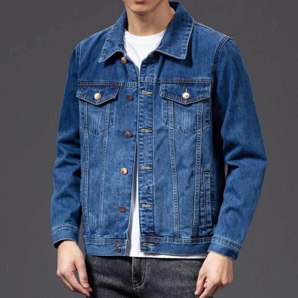 Casual Denim Jacket for Men Coat Single-breasted Cardigan Jacket Men Denim Coat Male Jacket chaquetas hombre куртка мужская