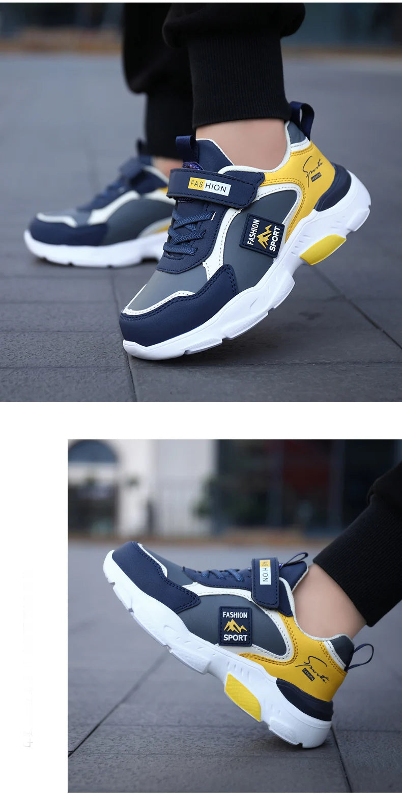 NBGAGA Kinder Sneaker Atmungsaktiv - Klett Leicht 7-13