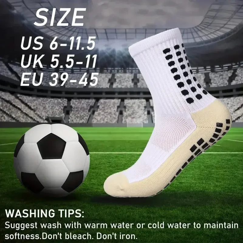 Eelhoe Grip Fußball Socken Set - 2 Paare Kniehoch Antirutsch