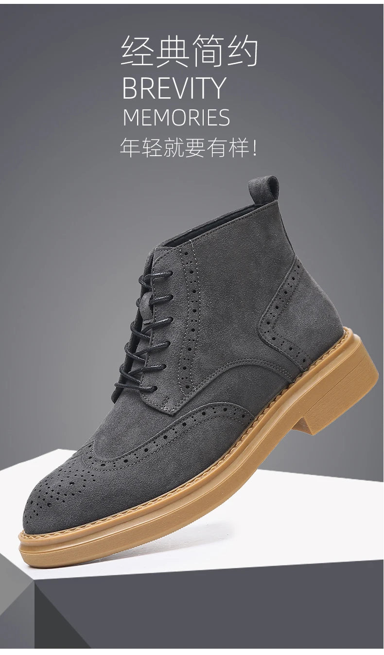 YEISNDOOCN N Vintage Echtes Leder Stiefel - Knöchelhoher Schaft Schnürverschluss Obermaterial Leder