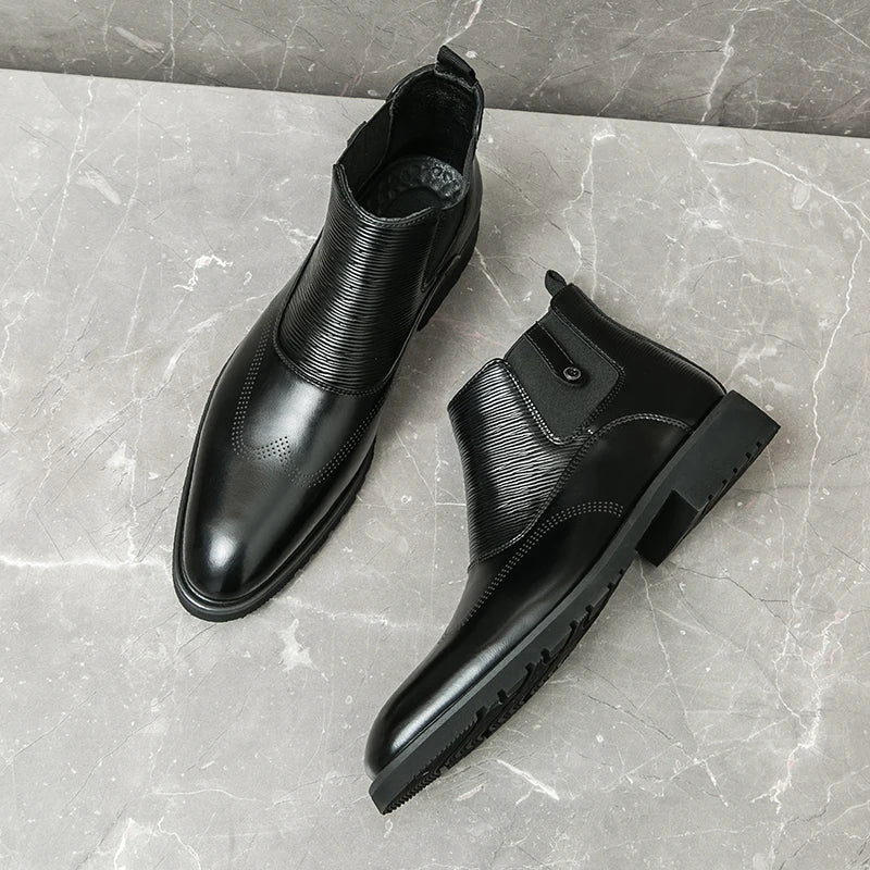 Golden Sapling Chelsea Boots Slip On - Knöchelhoch, EU Größe 42, Flacher Absatz Bequem