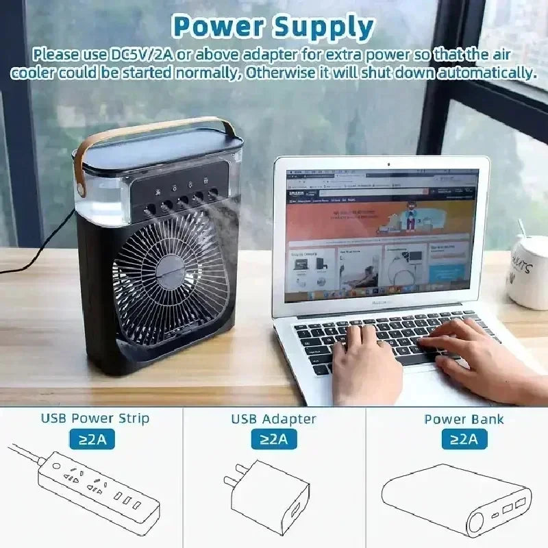 Kualool Fünfloch-Befeuchter-Lüfter - 5V2A 10W Kompakt