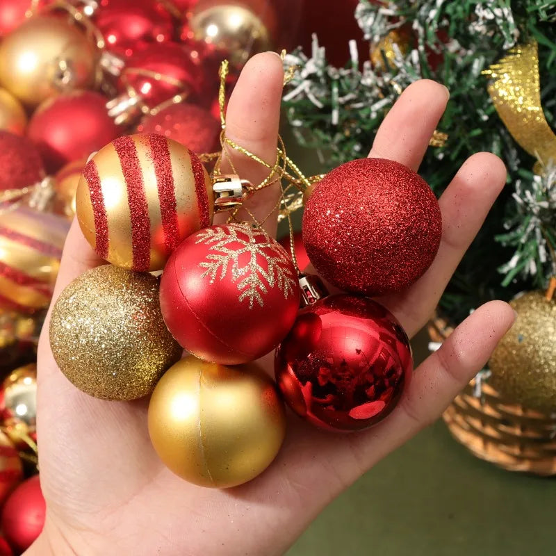 Choice Christbaumkugeln Set - Schneeflocken Kunststoff 50er Pack 4 cm