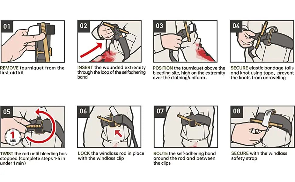 Rhino Rescue Tourniquet Einhändig - L. 95 cm, Gewicht 95 g