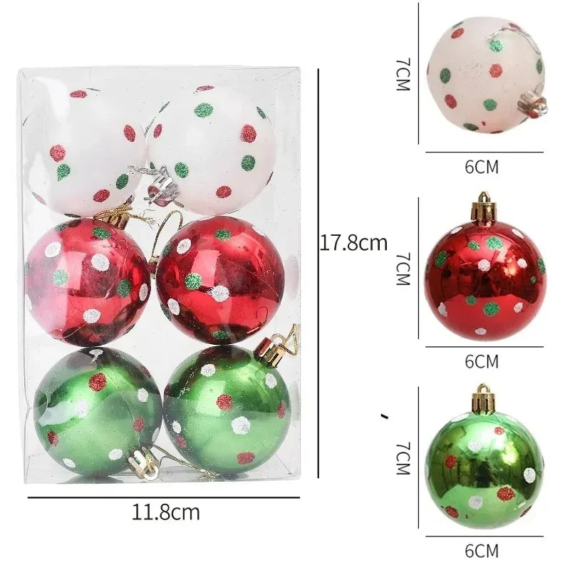 Choice Glitter Kugeln Glitzer Malerei - 6er Set Durchmesser 3 cm