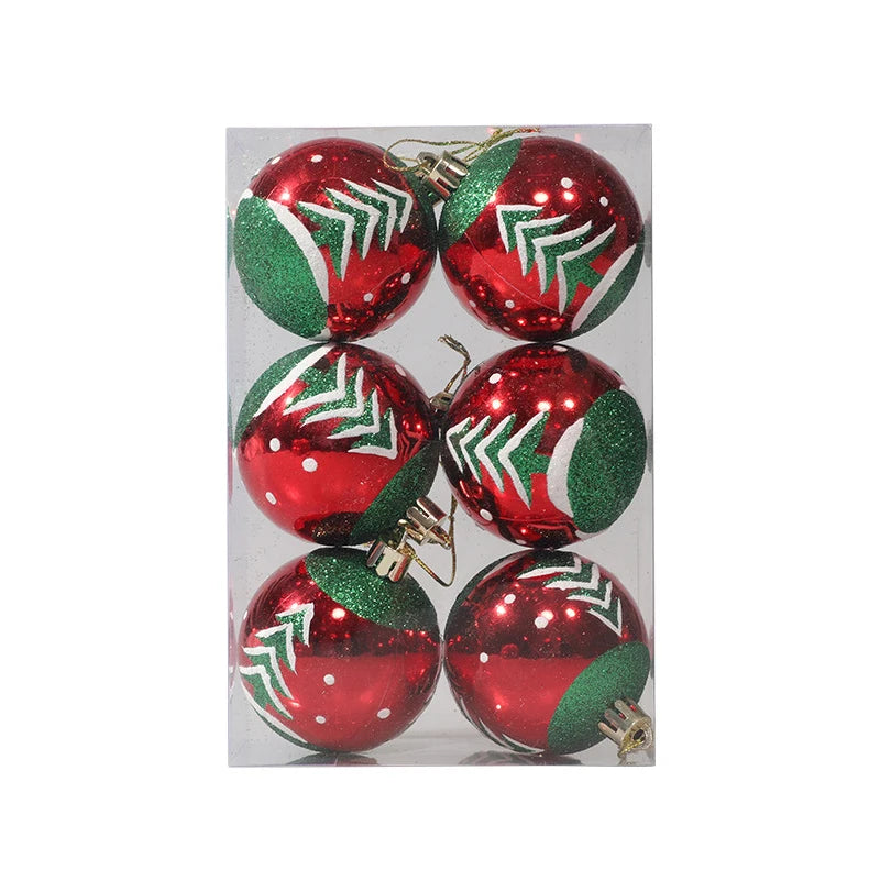 Choice Weihnachtskugel Glitzernd - Inhalt 6er Pack, Ø 6 cm Glas
