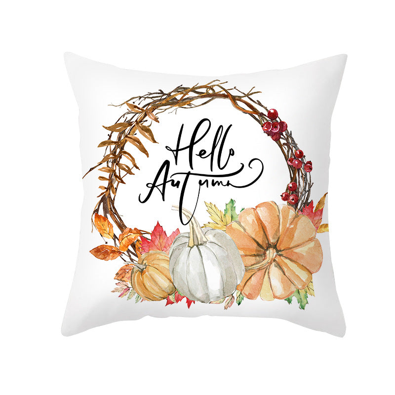 ZhejiangHign Herbst Kürbis Kissenbezug - 45x45 cm Polyester