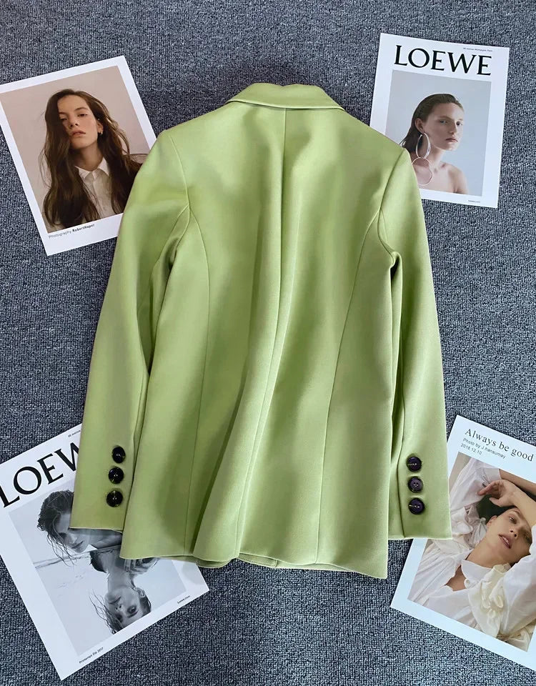 Elegant Office Lady Blazers for Women 2024 Fashion Long Sleeve Single Button Blazer Coats Female Top Suit Jackets Outerwears