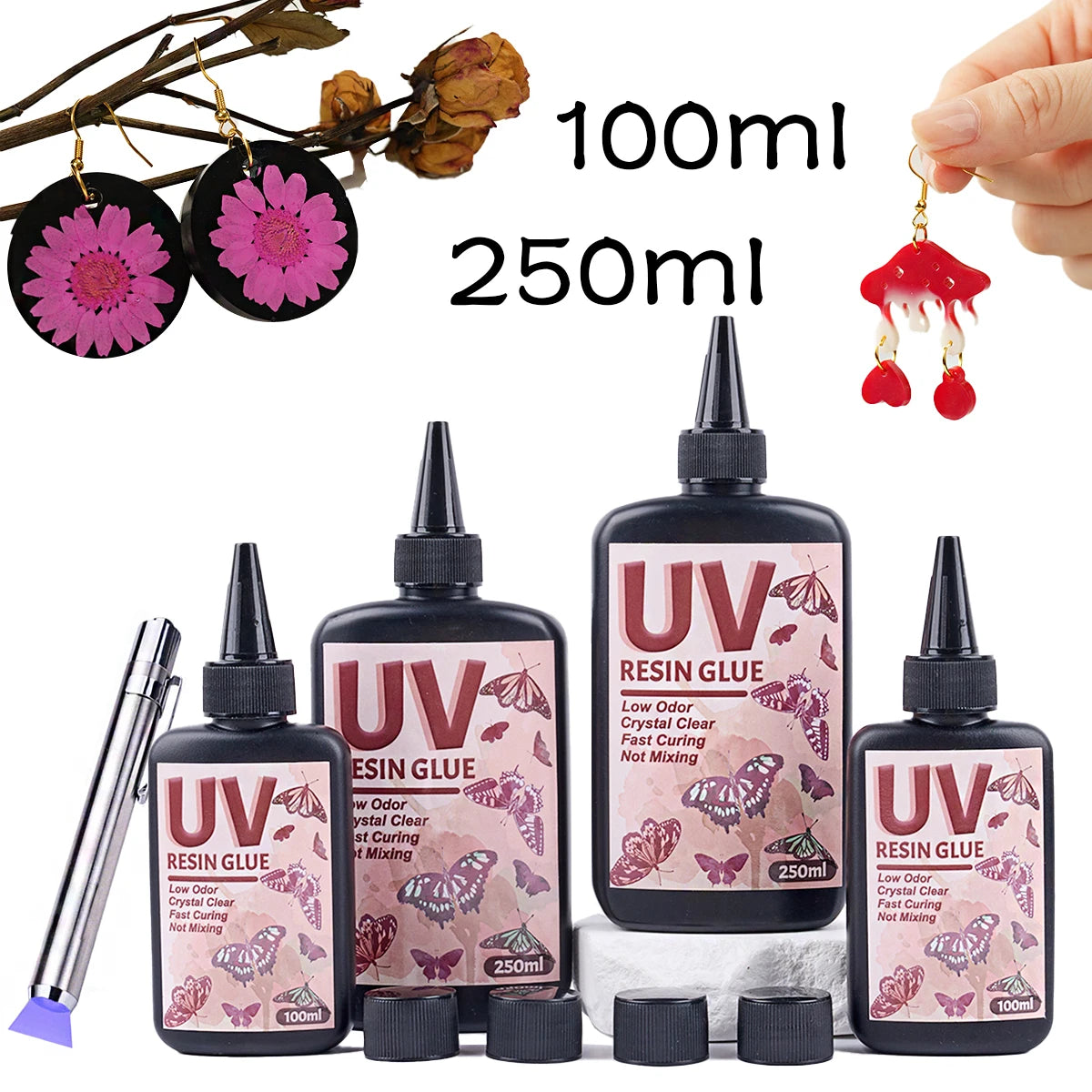 Choice UV Kleber Kristallklar - 100ml 250ml Schnellhärtend