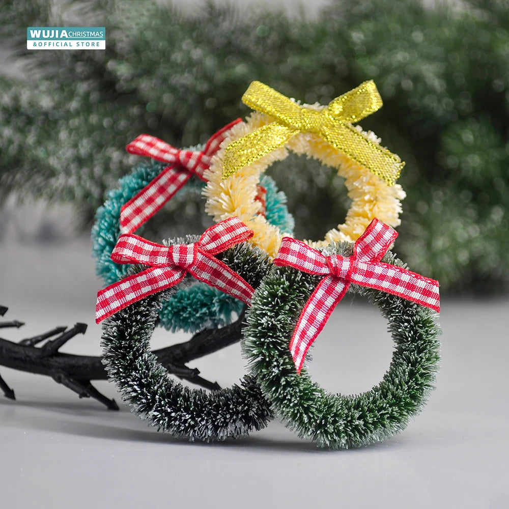 CN Guangdong Mini Türkränze Handgefertigt - 12er Set, Klein Grün