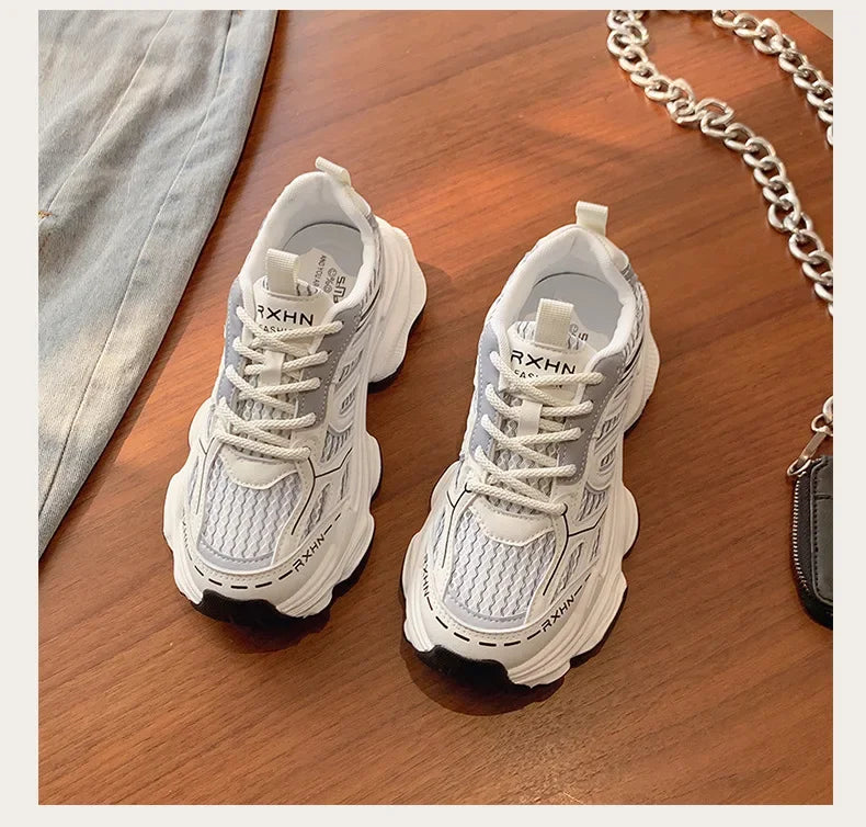 YBQJOO Sneaker Atmungsaktiv - Größe 36-41 Sohle Gummi