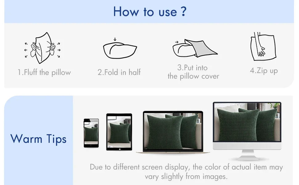 Christmas Red Throw Pillow Covers Decorative Christmas Pillow Covers Soft Corduroy Lumbar Pillow Covers, Cushion Case Home Decor