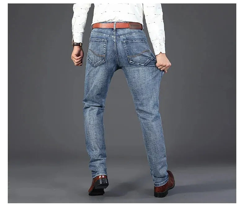 Wthinlee Jeans Gerade Stretch - Größe 32-34, Dicke Mittel