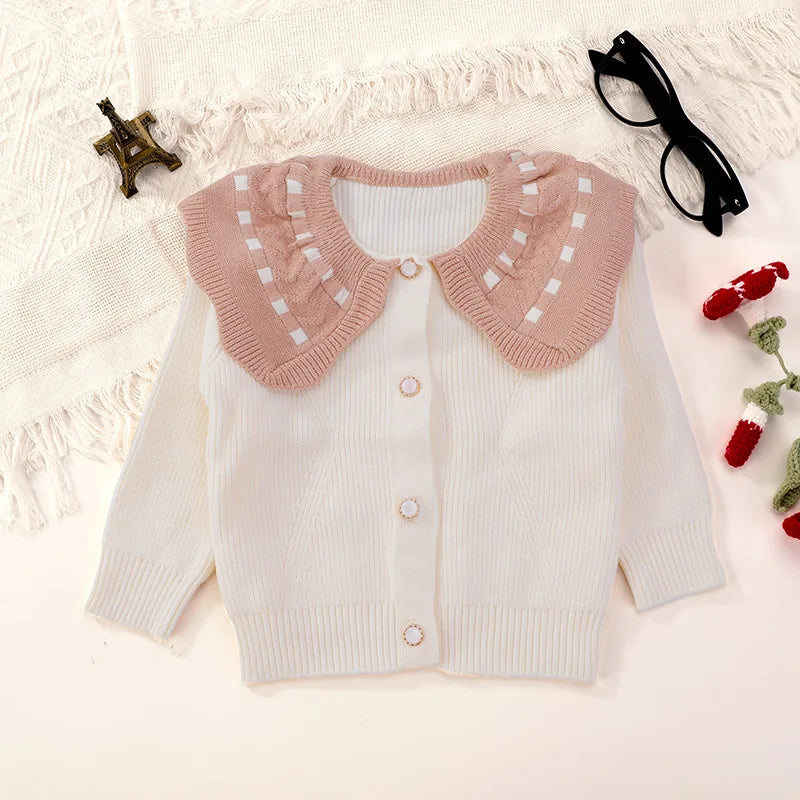 CN Cardigan Mädchen Weicher Warmer Stoff Langarm - Größe 3-6J Material Viskose Polyester