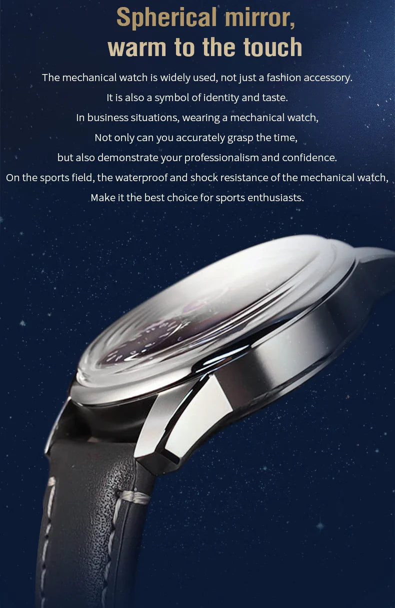 Earth automatic watch unique earth design stainless steel waterproof luminous dial