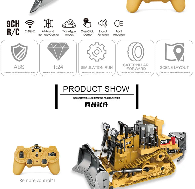 RC Car Children Toys Remote Control Car Toys For Boys Radio Control Excavator Dump Truck Bulldozer Electric car Kids Toys Gift