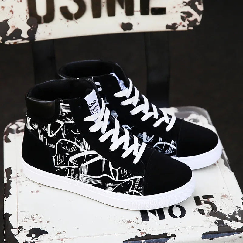 Sneakers Men Canvas Shoes Breathable Cool Street Shoes Male Brand Sneakers Black Blue Red Mens Causal Shoes 2023