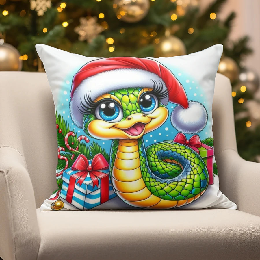 Home Decor Christmas-themed Cute Pillow Covers Suitable For Sofa Bedroom Car Pillow Cover Cushion Rectangular Back Cushion