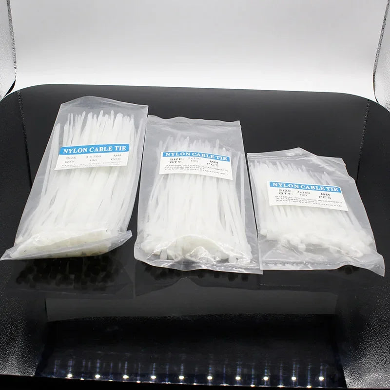 300 Pcs Nylon Kabel Self-locking Plastik Wire Zip Ties Set