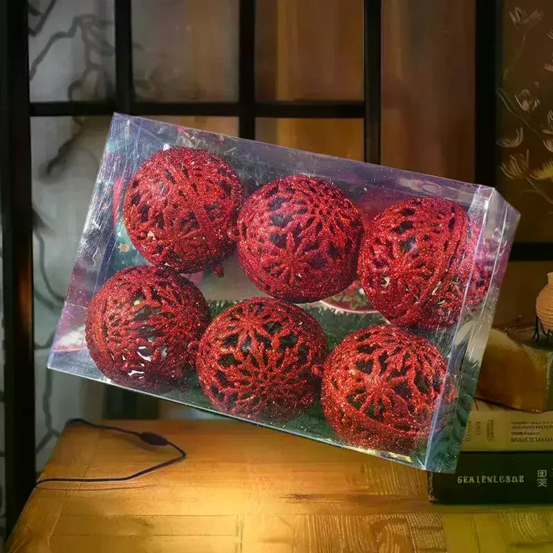 JETTING Christbaumkugeln Glänzende Kugeln - Größe 6 cm, 6 Stück