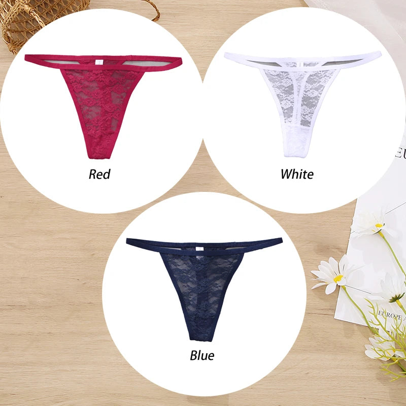 ZhejiangChoice Spitzen-Set Damen G-String - 3er Low Waist