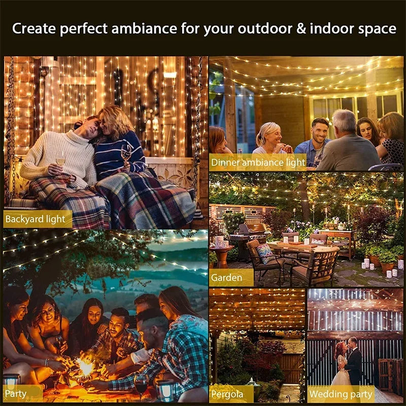 RTONTR Feenlichter - Kupferdraht USB LED Lichterkette 20m 200LED DC3V