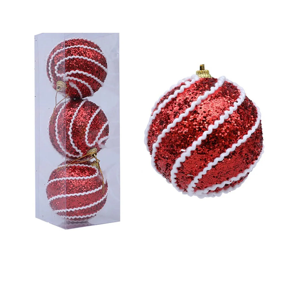 KugelGlanz Schaumstoffkugeln Glitzer - 2er Set, Durchmesser 8 cm