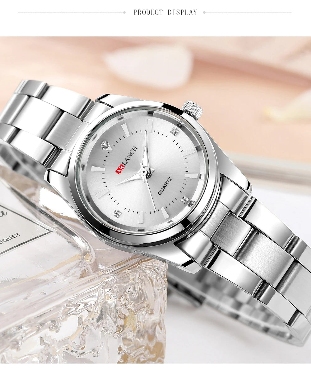 Damen-Uhr 2025: VA VA VOOM Luxury Women's Watch 29mm Fashionable Stainless Steel - Rhinestone Pink Minimalist Girl Clock Outdoor Travel Women Wrist Watches Collection