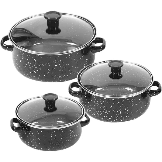 KochPro Set3 Emaille Kochset - 3tlg 2L 20cm Induktion