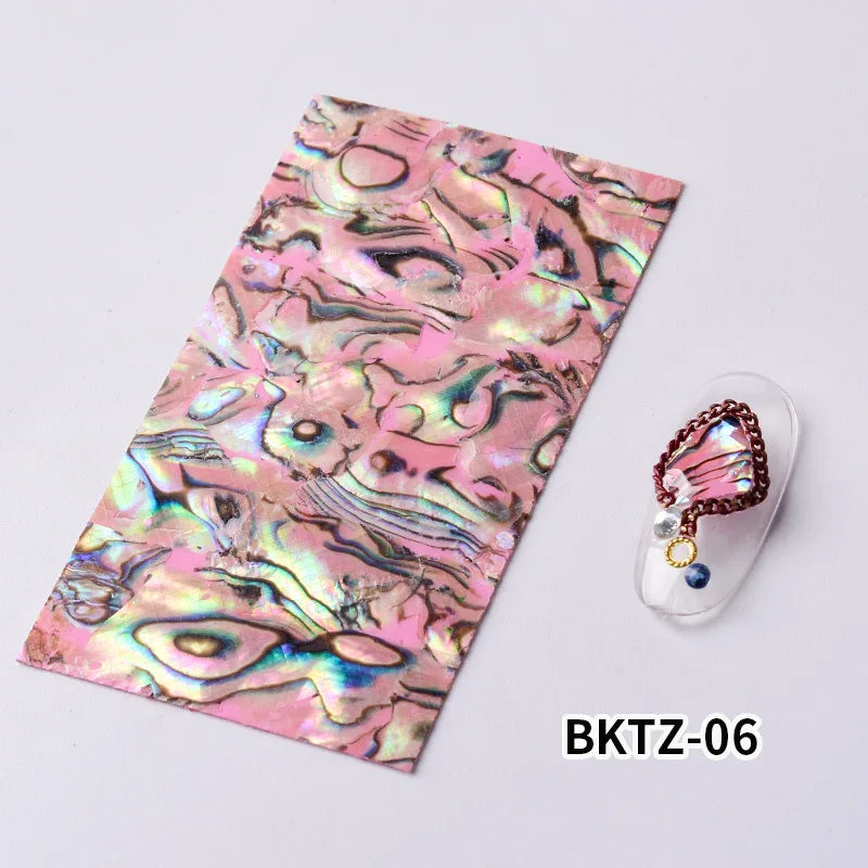 Adhesive 3D Nail Shell Sticker Abalone Shell Fragments Flakes Sequins For Manicure Nails Art Decoration Design Supplies Material