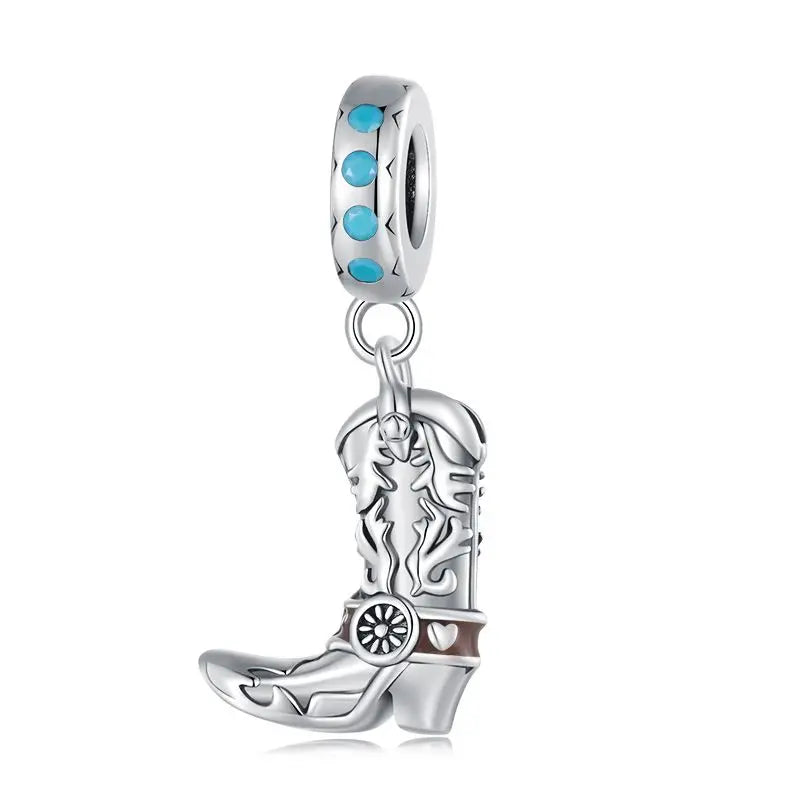 WOSTU 925 Sterling Silber Anhänger 2025: Frauen Junge Mädchen Haustier Kamera Biene AAA Cubic Zirkonia - Kaffee Marienkäfer Perlen DIY Original Armband 1.9g