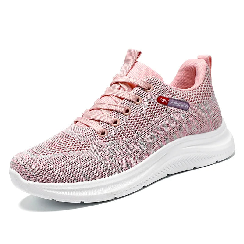 Damen 2025 Frühling Und Herbst Neu Gestrickt Damen Schuhe Schuhe Weiche Sohle Casual Sport Schuhe Für Damen Sneakers