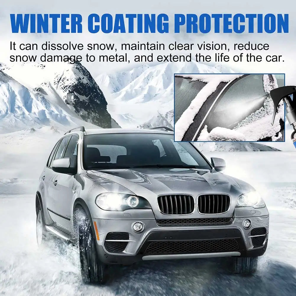 Frost-Away Defroster Spray Multifunctional Safe Ice Melting Agents Spray For Car Window