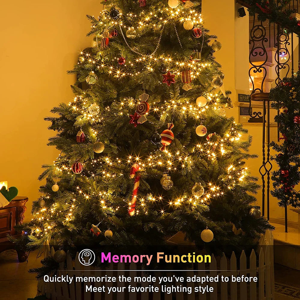 Topdii Außen-LED Lichterkette - Länge 42 m, >200 LEDs, Dimmable