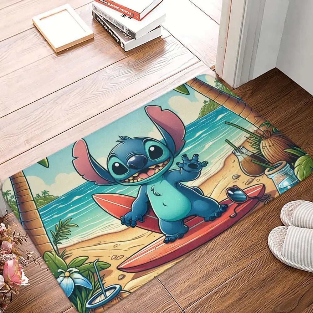 Custom Cartoon Stitch Floor Door Kitchen Bathroom Mat Anti-Slip Outdoor Doormat Bedroom Balcony Entrance Rug Carpet Footpad