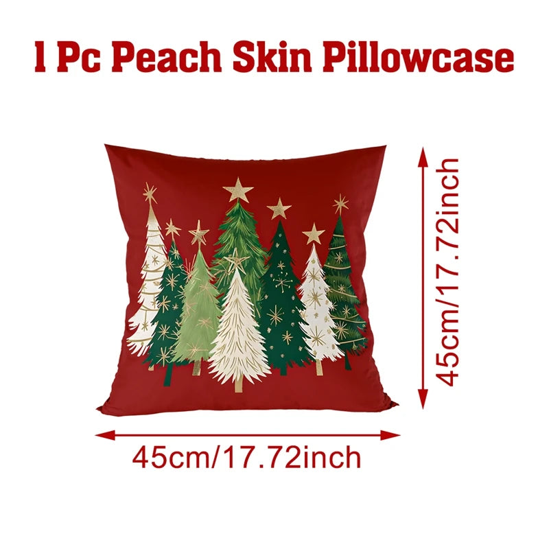 Christmas Pillow Cover Merry Christmas Party Decoration 2025 Xmas Christmas Tree Pillow Cover Navidad Natal New Year Gift 2026