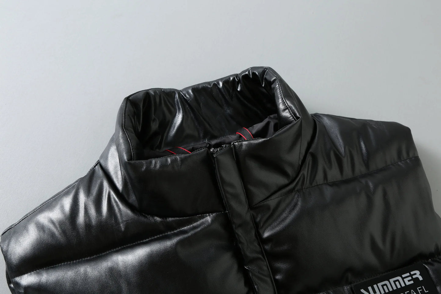 MAINKULCN Weste Winter Warm Ohne Ärmel - Größe XXXXXL PU Leder Wasserdicht Hochwertig