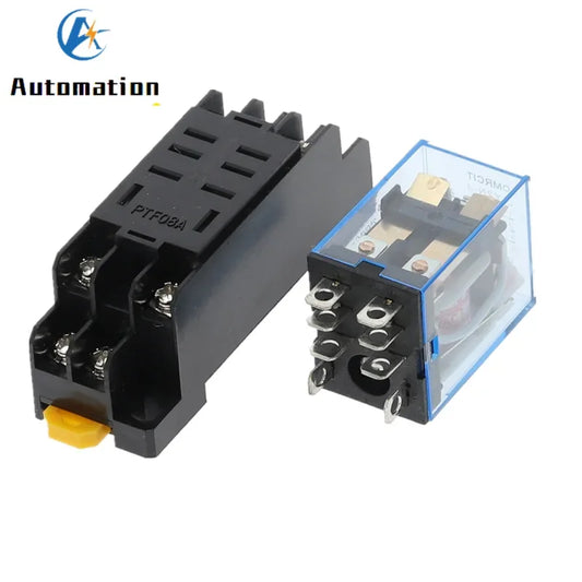 Leistungsrelais 220/240V AC 10A DPDT - 8-Pin Spulenrelais mit Sockelbasis