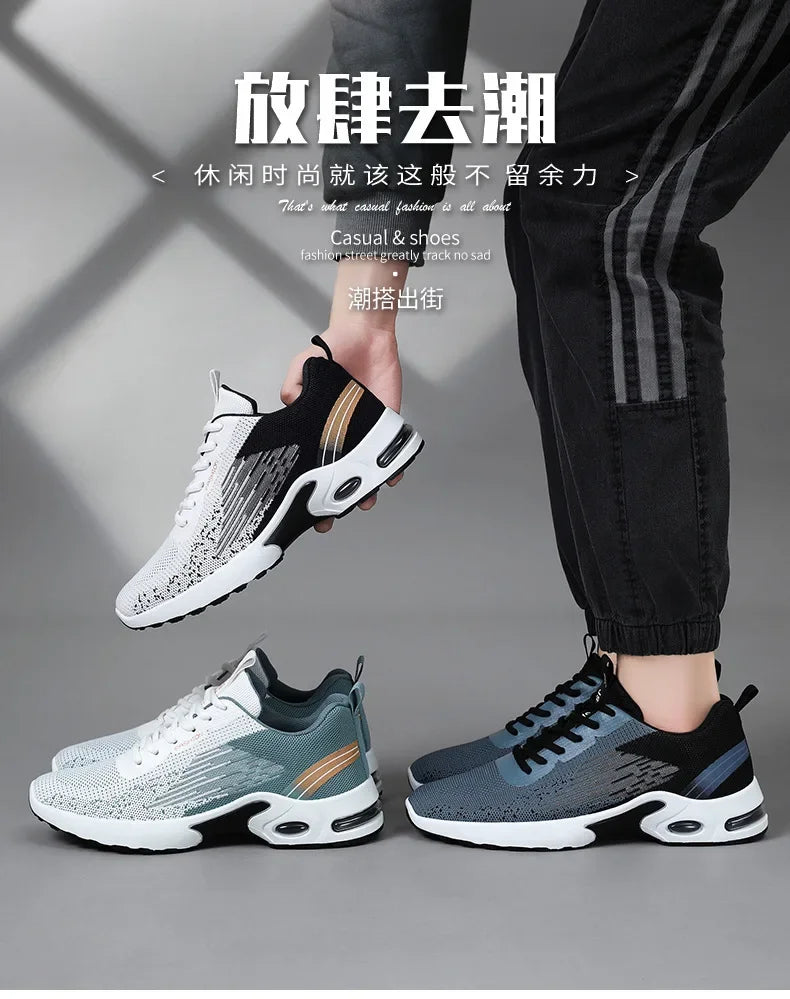 Fashionable Breathable Sneakers for Men - Stylish Mesh Casual Shoes for Daily Wear
