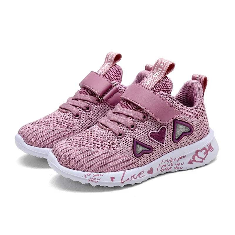 Mädchen Casual Schuhe 2025 - Leicht Mesh Sneakers Kinder Sommer - Frühling Herbst Tenis Süß Sport Cartoon Weiblich Laufen Socken Schuhe