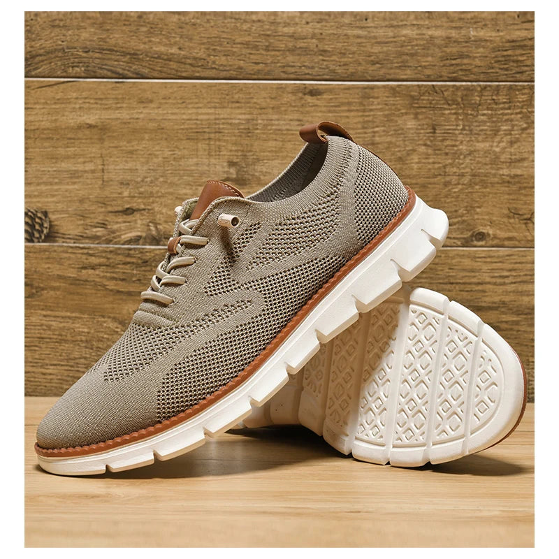 New Men's Sneakers Light Breathable Casual Flat Shoes Outdoor Fashion Comfortable Dress Shoes Anti-Slip Sports Walking Shoes