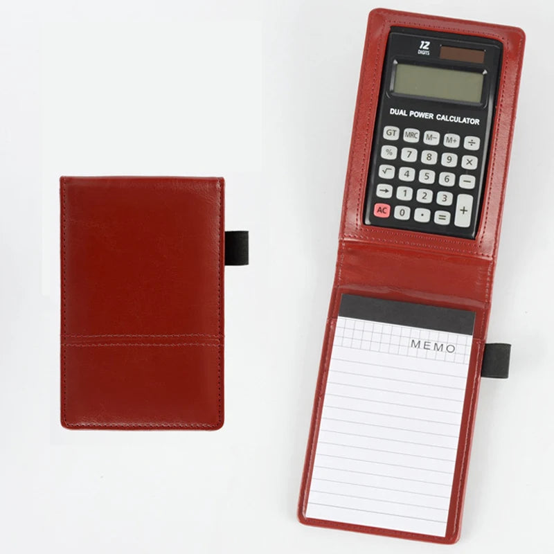 Portable PU Leather A7 Multifunctional Notebook Business Office Notebook with Calculator
