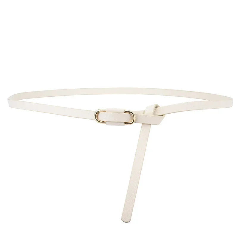 Metal Buckle Thin Stretchy Waist Belt Striped Elastic Waistband Elegant Women Girdle Female Belt Fashion Apparel Accessories New