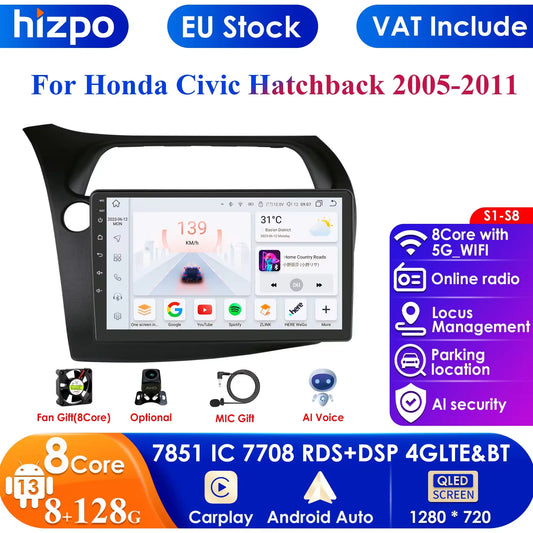 CarPlay Autoradio Multimedia Player für Honda Civic Hatchback