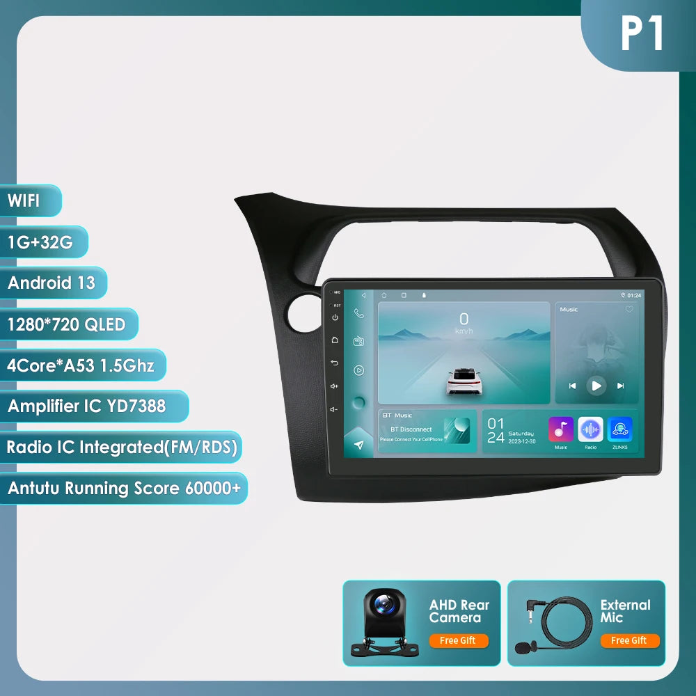 CarPlay Autoradio Multimedia Player für Honda Civic Hatchback