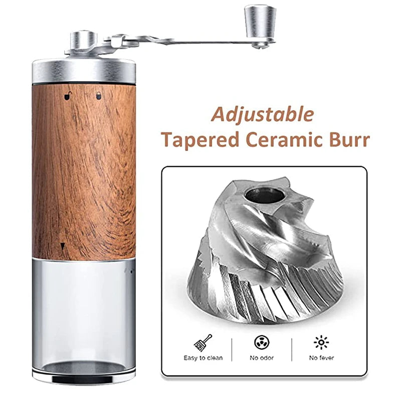 Portable Manual Coffee Grinder Espresso Machine Set Hand-cranked Bean Grinder Espresso Maker Suitable Home Travel