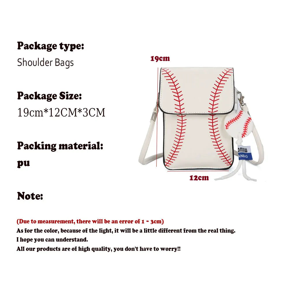 Fashion Vielseitig Crossbody Taschen 2025 - Baseball Gedruckt Schulter Tasche - Handy Quadrat Taschen Personalisiert Schräg Klein Geldbörse