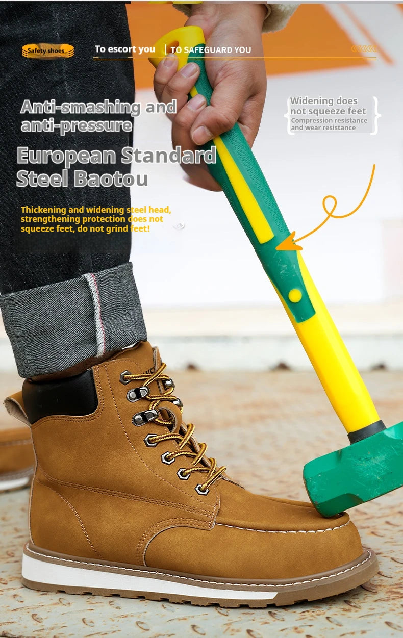 Încălțăminte de siguranță CN Zhejiang, rezistentă la impact și perforare - Mărimea EU 41-46, închidere cu șireturi, până la gleznă