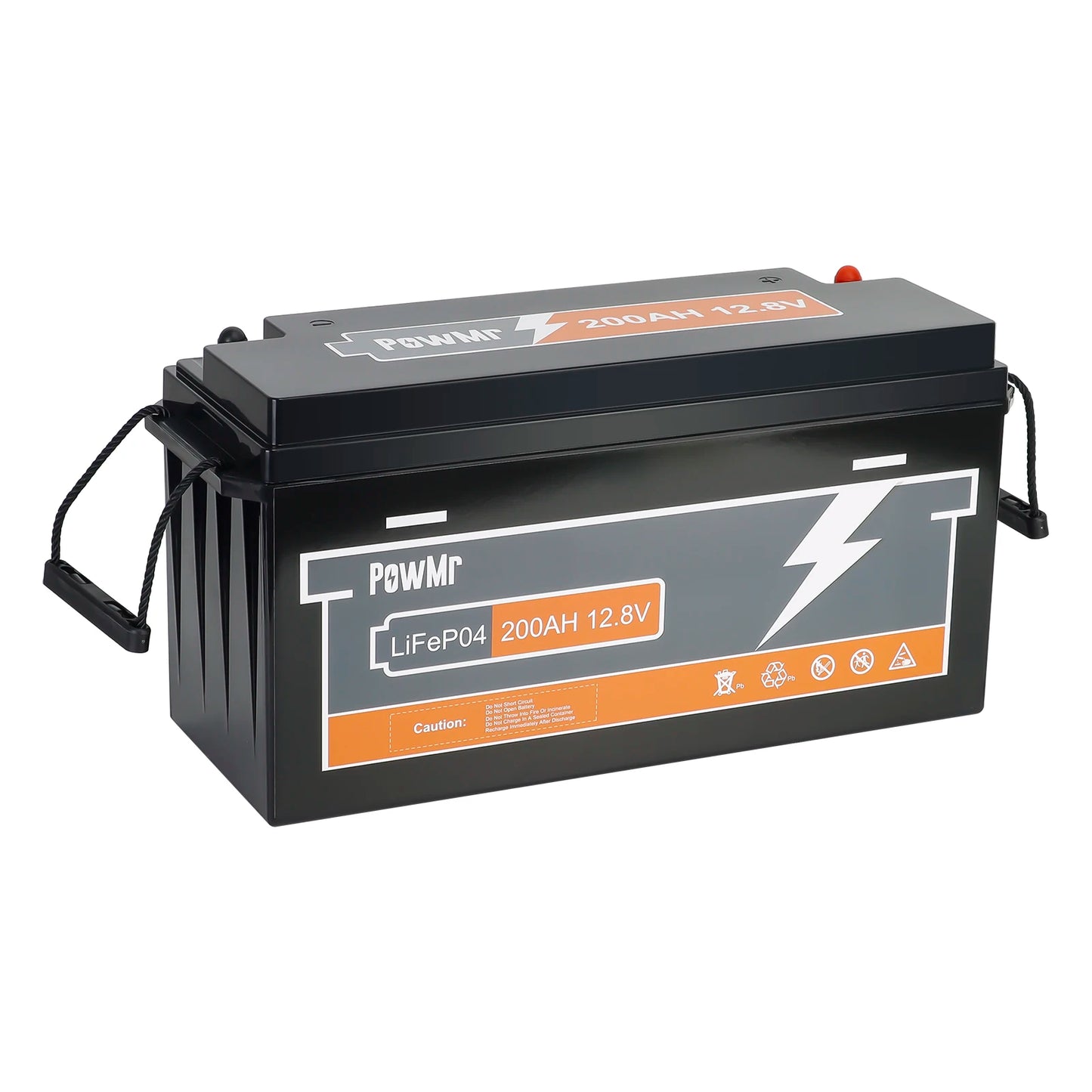 PowMr 12,8V 200AH LiFePO4-Batterie wiederaufladbar Grade A-Zellen 2560WH eingebauter BMS 6000+ Zyklus Heim-Lithium-Batterie-Energiespeicher