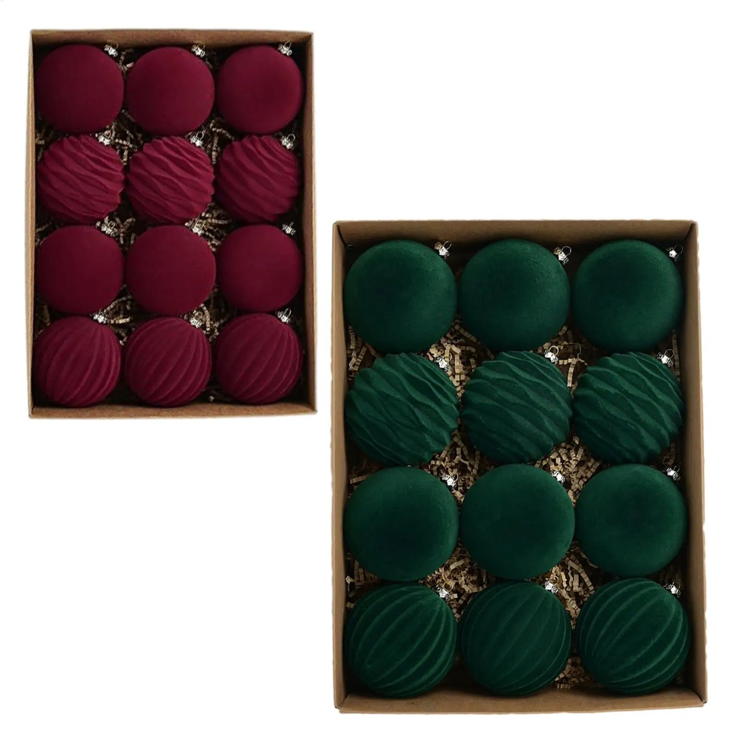 Choice Christbaumkugeln Flocked - Ø6 Cm Glas Set 12 Stück